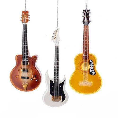 Guitar Ornament Set Of 3 Highly Detailed And Shiny