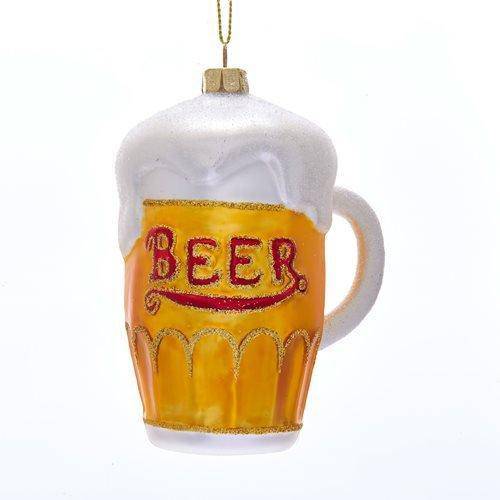 Beer Mug Ornament Noble Gems Glittered Glass With Gold Accents