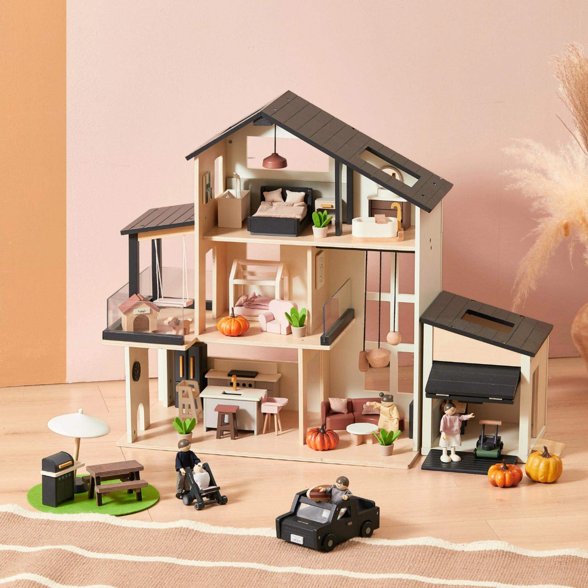 Dollhouse | Includes Garage | Adds Extra Dolls | For Kids