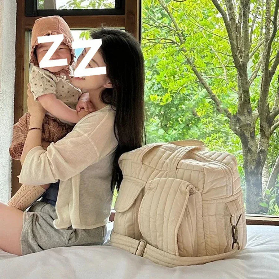 large Capacity Lightweight Multi Compartment Design Baby Diaper Bag Suitable for Storing Bottles Diapers and Clothing Mommy Bag - ToylandEU