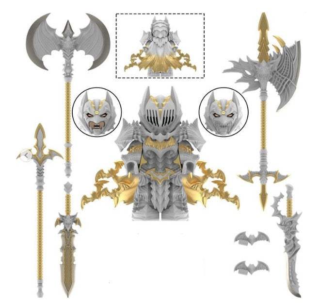 Batman Berserk Anime | White Armored Demon Slayer Style | Custom Minifigure