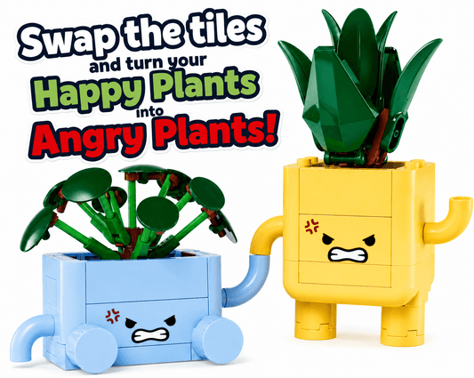 Angry Plant Tiles | Custom Printed 2 Pack | Set 10349 Fit | Collectors
