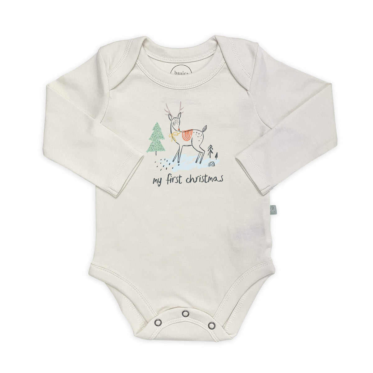Christmas Deer Graphic Bodysuit | Long Sleeve