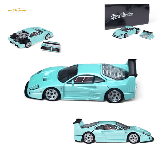Stance Hunters Ferrari F40 LM Light Aqua Green 1:64