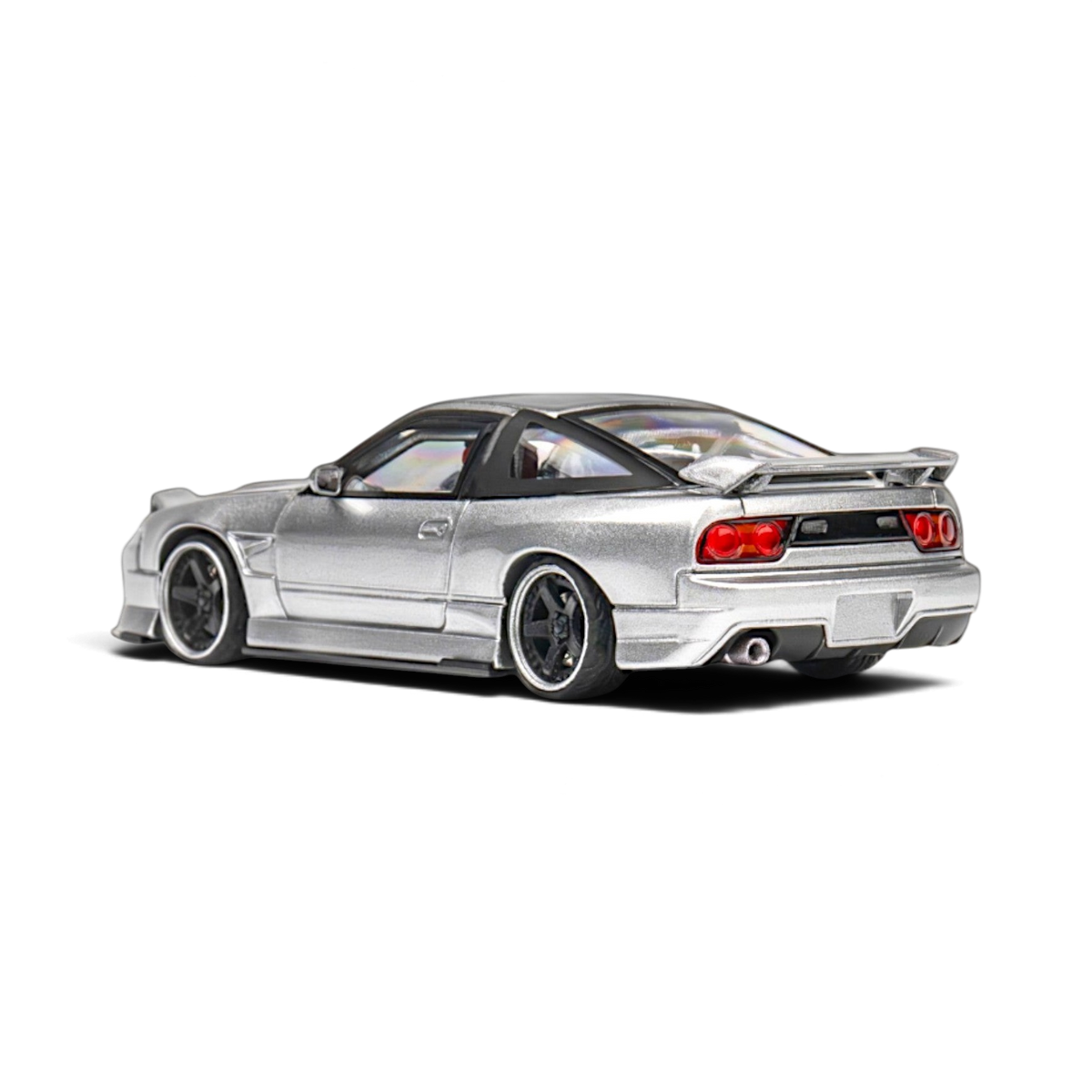 MicroTurbo Nissan 180SX Miyabi Metallic Silver 1:64