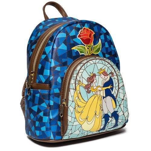 Beauty And The Beast Stained Glass Loungefly Mini Backpack Exclusive