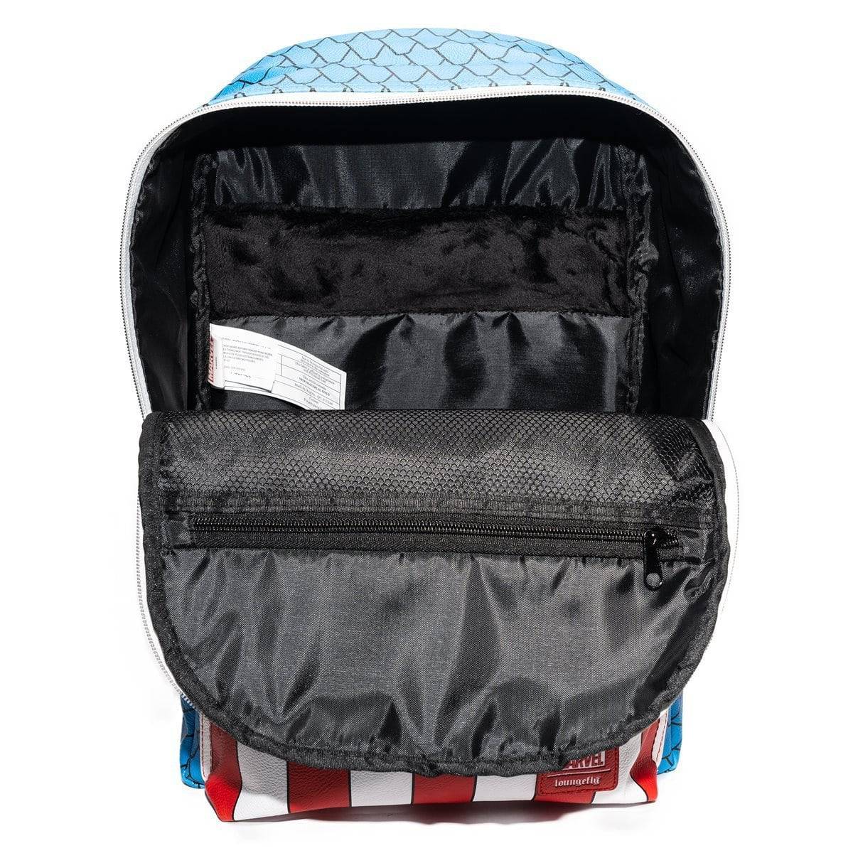 Captain America Cosplay Backpack With Enamel Pin Set Exclusive