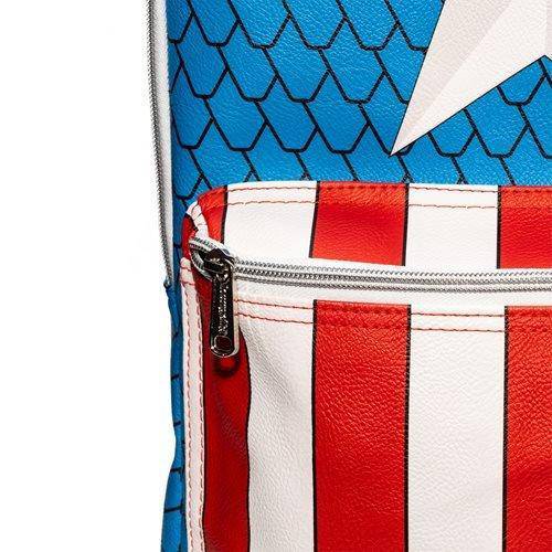 Captain America Cosplay Backpack With Enamel Pin Set Exclusive