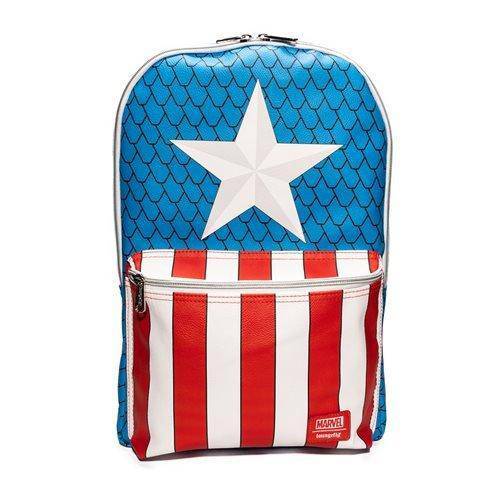 Captain America Cosplay Backpack With Enamel Pin Set Exclusive