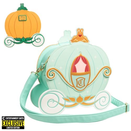 Cinderella Reversible Pumpkin Carriage Crossbody Bag Loungefly Exclusive