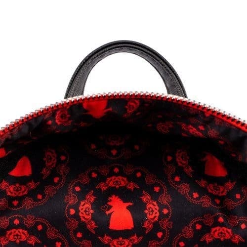 Durable Faux Leather Disney Villains Queen of Hearts Mini Backpack