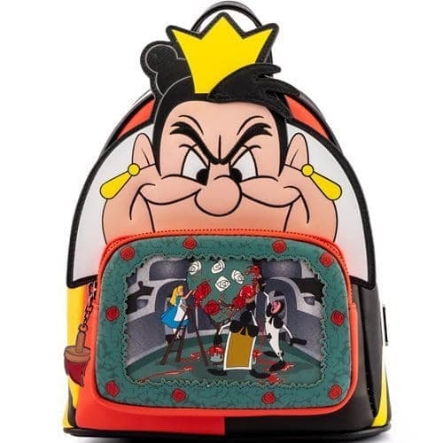 Durable Faux Leather Disney Villains Queen of Hearts Mini Backpack