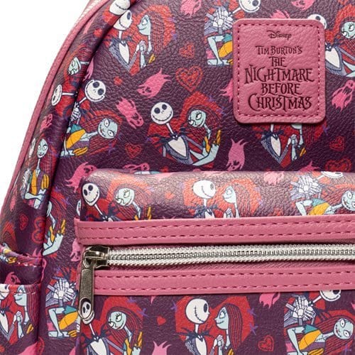Loungefly Nightmare Before Christmas Mini Backpack Jack And Sally Hearts