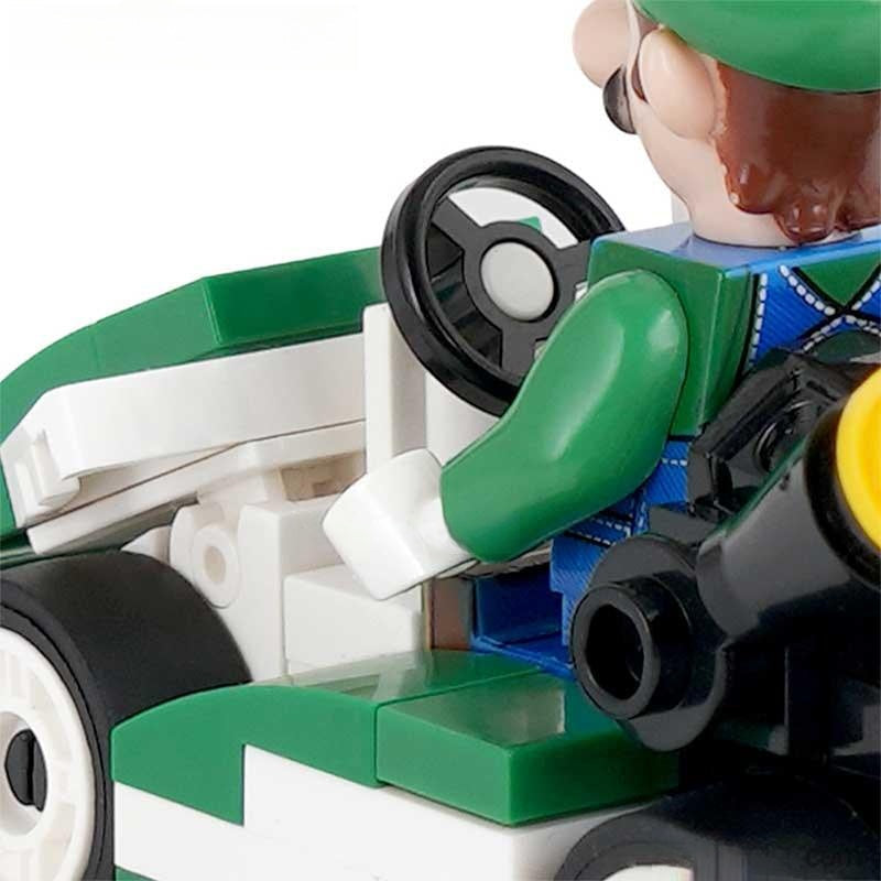 Lego Minifigures Luigi Kart Brothers Super Mario Collectible Custom