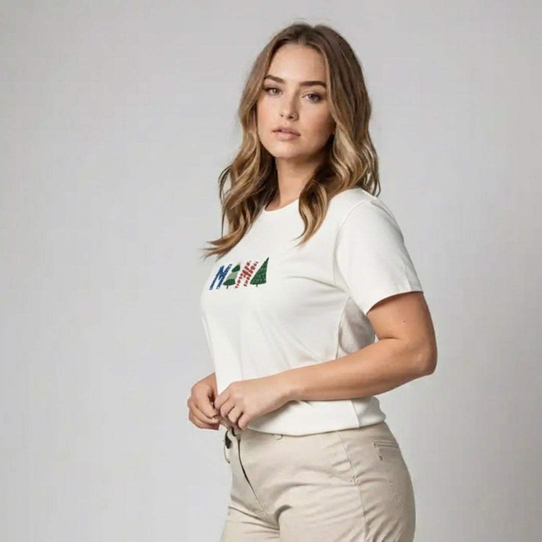 Organic Tee | 100 Percent Cotton | Relaxed Unisex Fit | Adult Holiday Top