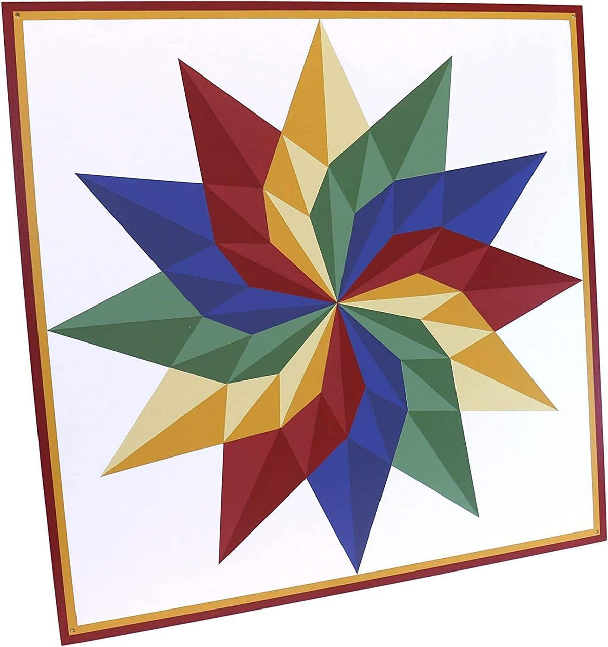 Barn Quilt Sign | Hand Painted Dahlia Design | 36 By 36 Inch Outdoor Plaque