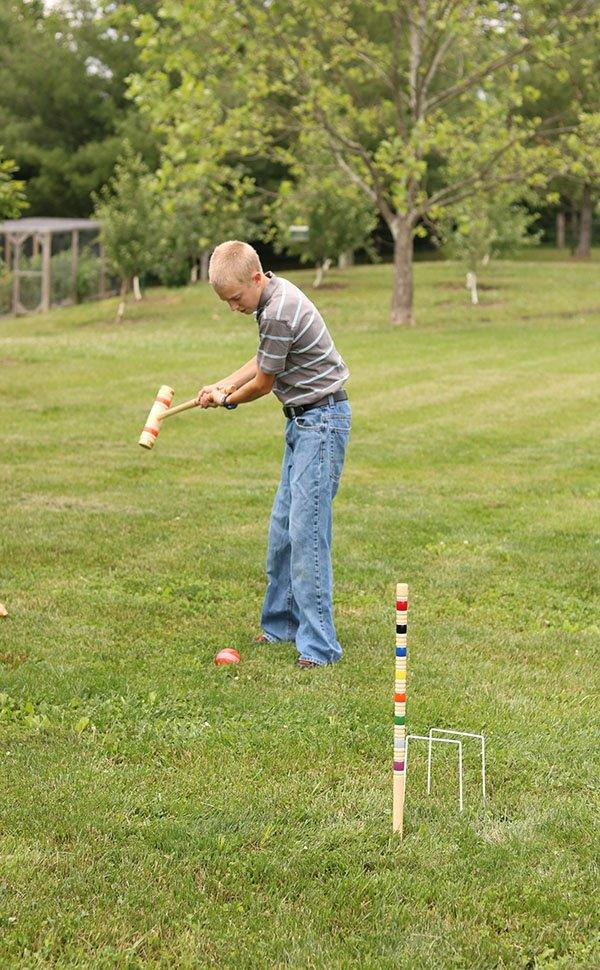 Croquet Set For 6 Players Maple Wood Amish Made Deluxe