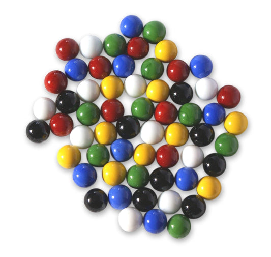 Glass Game Marbles | 60 Pack | 16 Millimeter Size | For Chinese Checkers