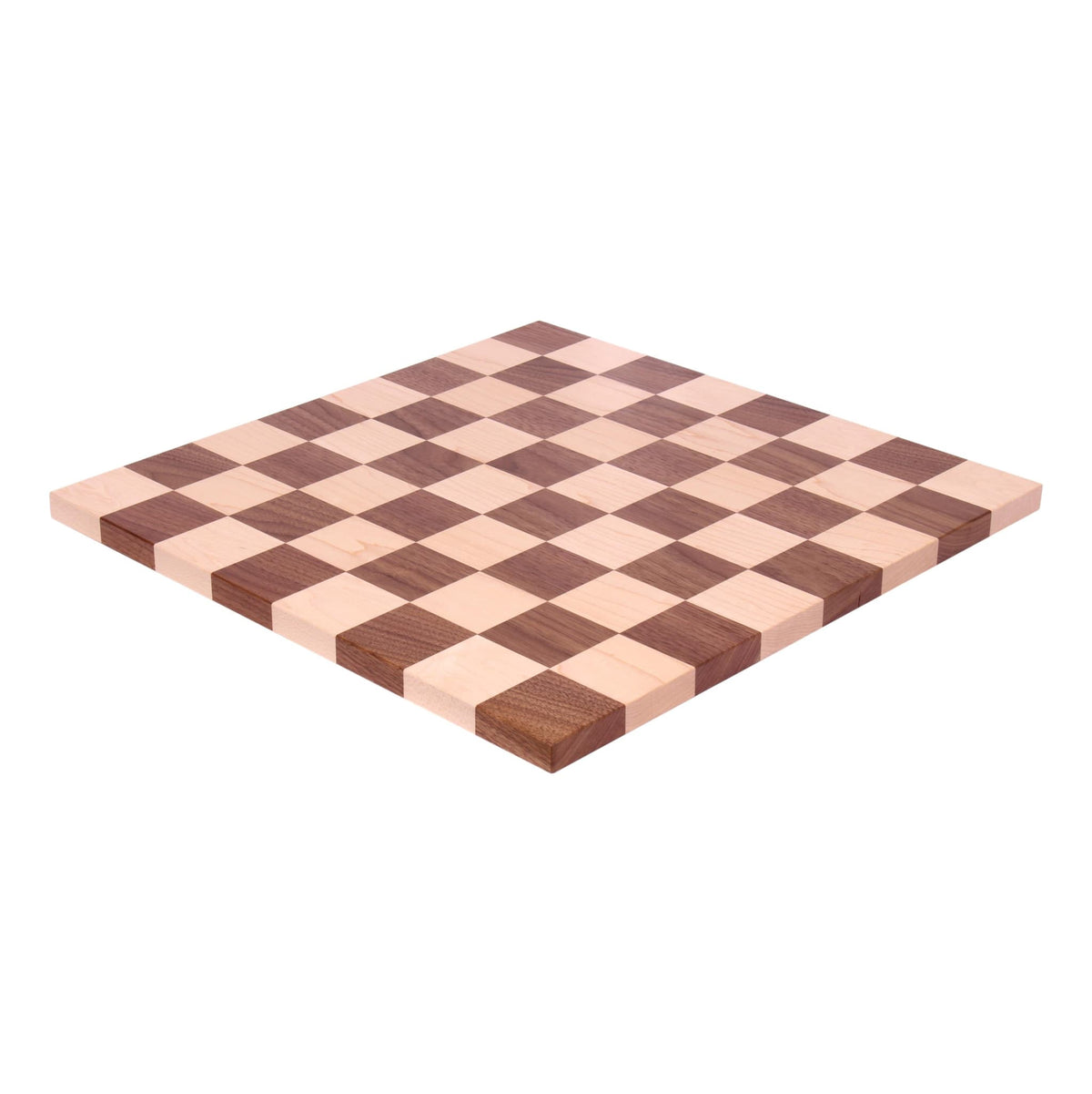 Amish Made Maple/Walnut Hardwood 18" Chess and Checkers Wooden Game Board