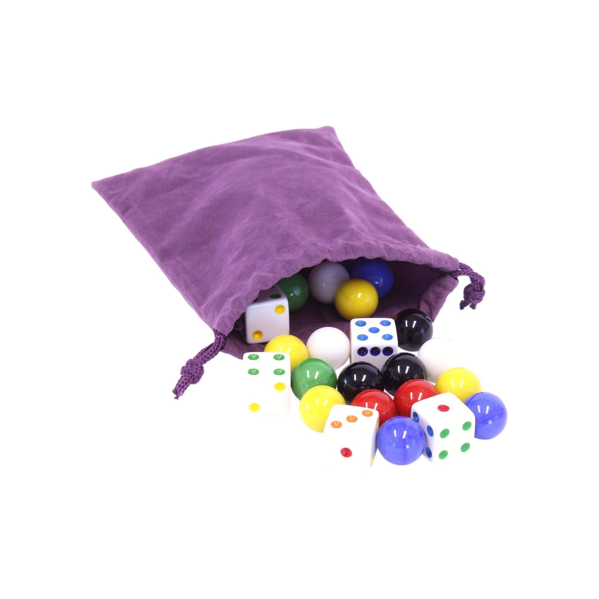 Glass Marbles And Dice | 16Mm Size | Aggravation Game Parts | Six Colors