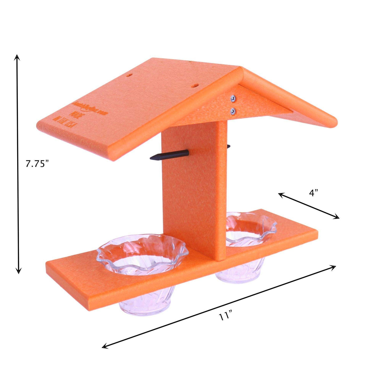 Oriole Bird Feeder | Double Cup | Recycled Poly | With Mounting Pegs
