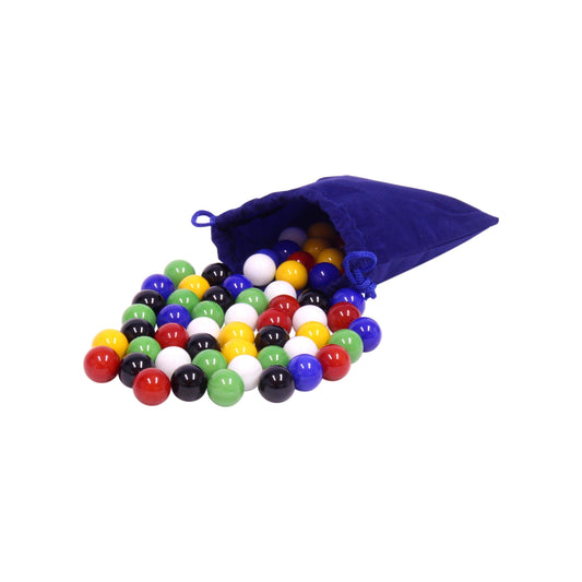 Glass Game Marbles | 60 Pack | 16 Millimeter Size | For Chinese Checkers