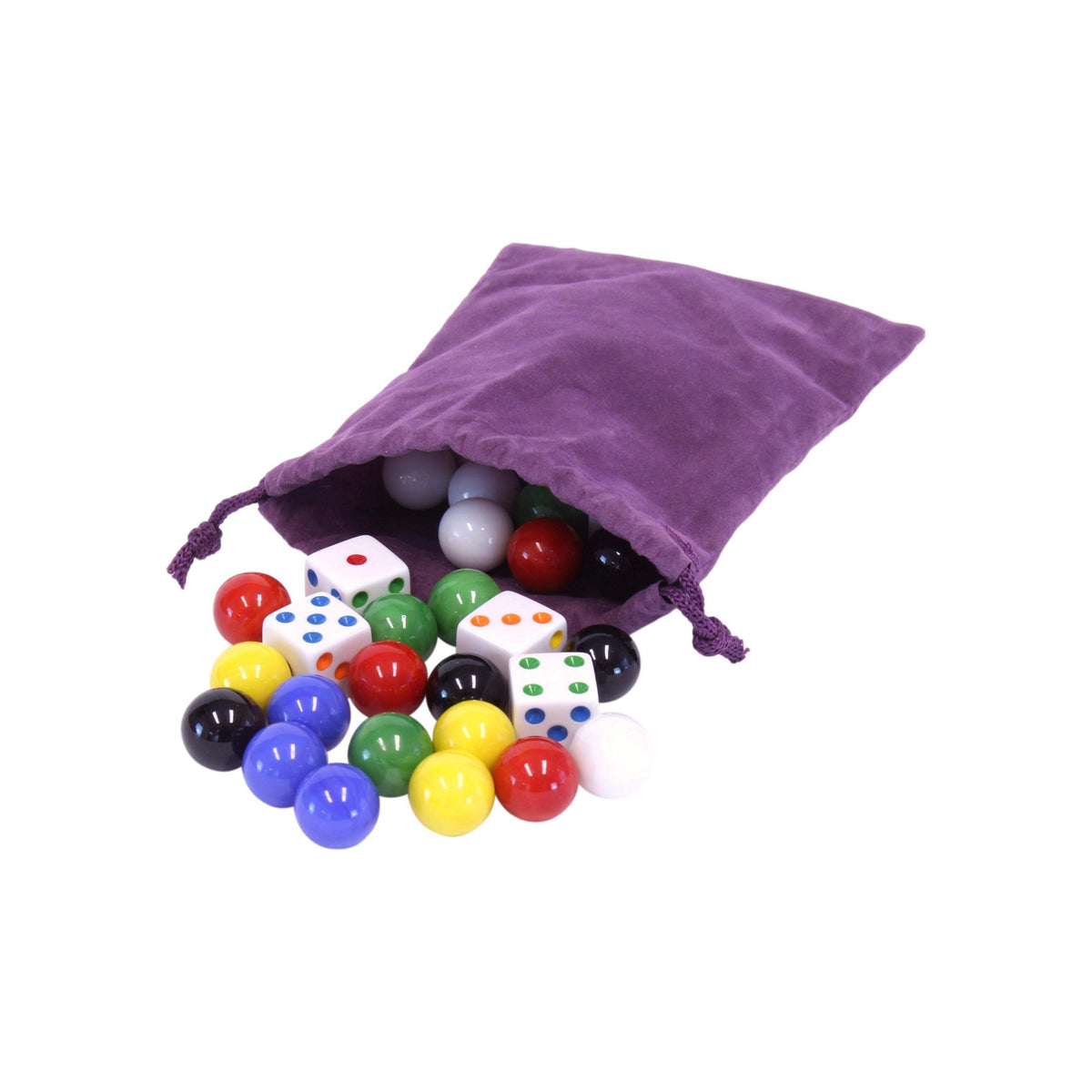 Glass Marbles And Dice | 16Mm Size | Aggravation Game Parts | Six Colors