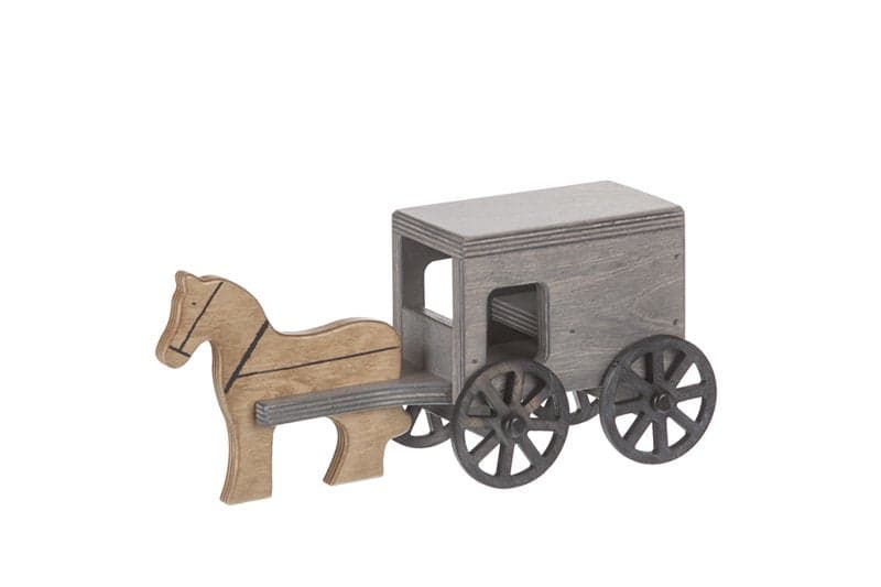 Wooden Toy | Horse & Buggy Penny Piggy Bank | Amish-Made