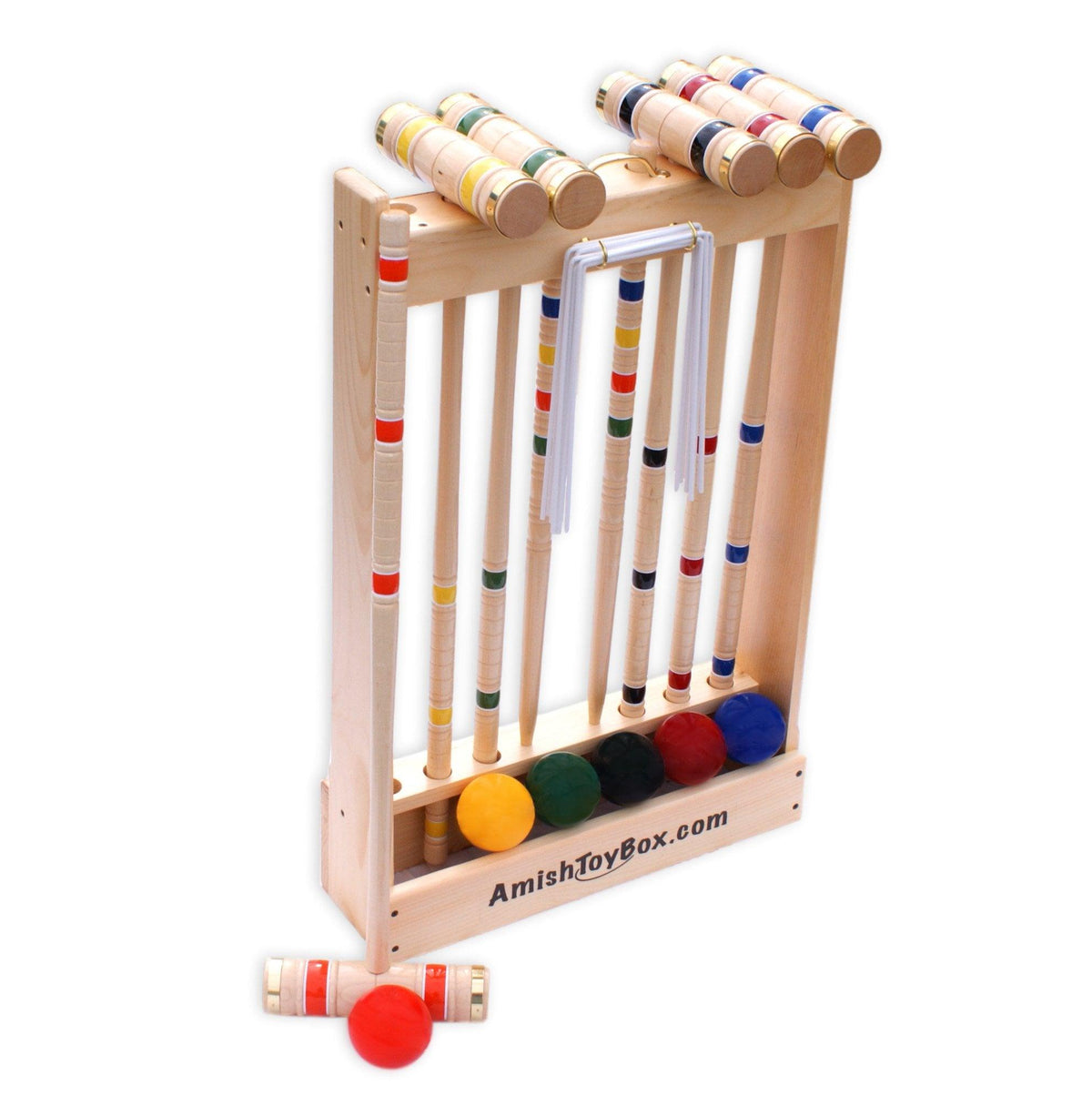 Croquet Set For 6 Players Maple Wood Amish Made Deluxe
