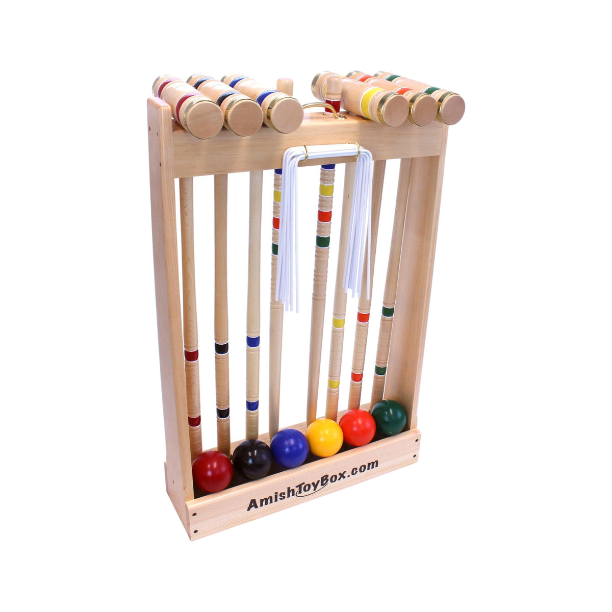 Croquet Set For 6 Players Maple Wood Amish Made Deluxe