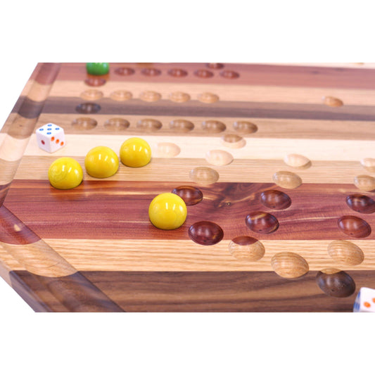 Aggravation Marble Game | Multi-Wood Build | 24 Inch Wide | Family Classic