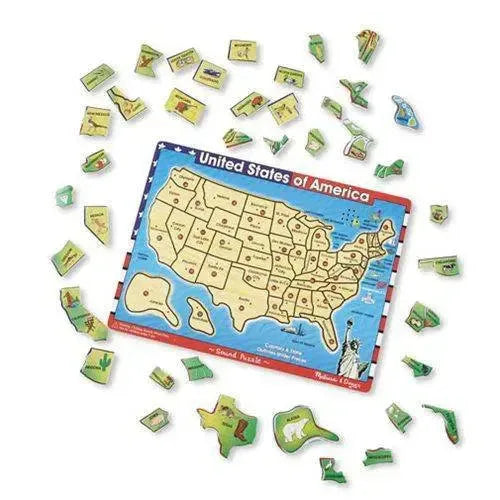 USA Map Puzzle With Sounds For Kids Learning Geography - ToylandEU