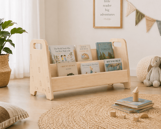 Portable Bookshelf | Natural Plywood Frame | Pre Sanded Finish Compact Size