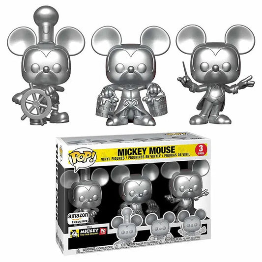 Mickey Mouse (Steamboat Willie, Apprentice, Conductor, Silver) 3-pk - Amazon Exclusive - ToylandEU