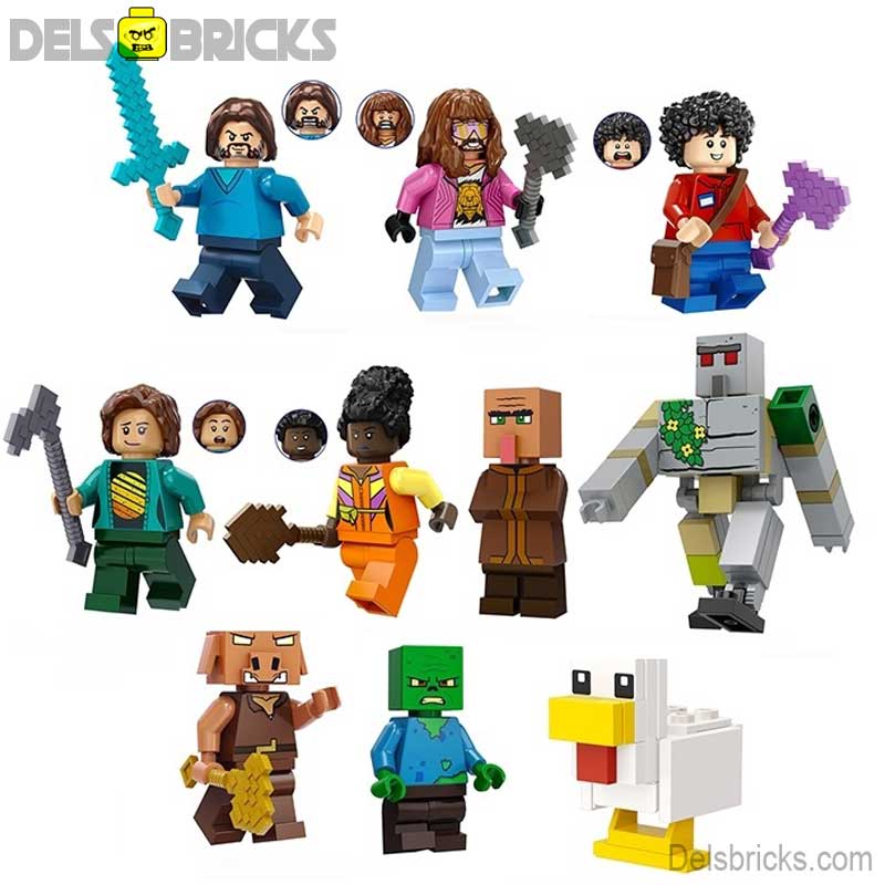 Minecraft Movie Minifigures Set 10 LEGO Compatible Figures