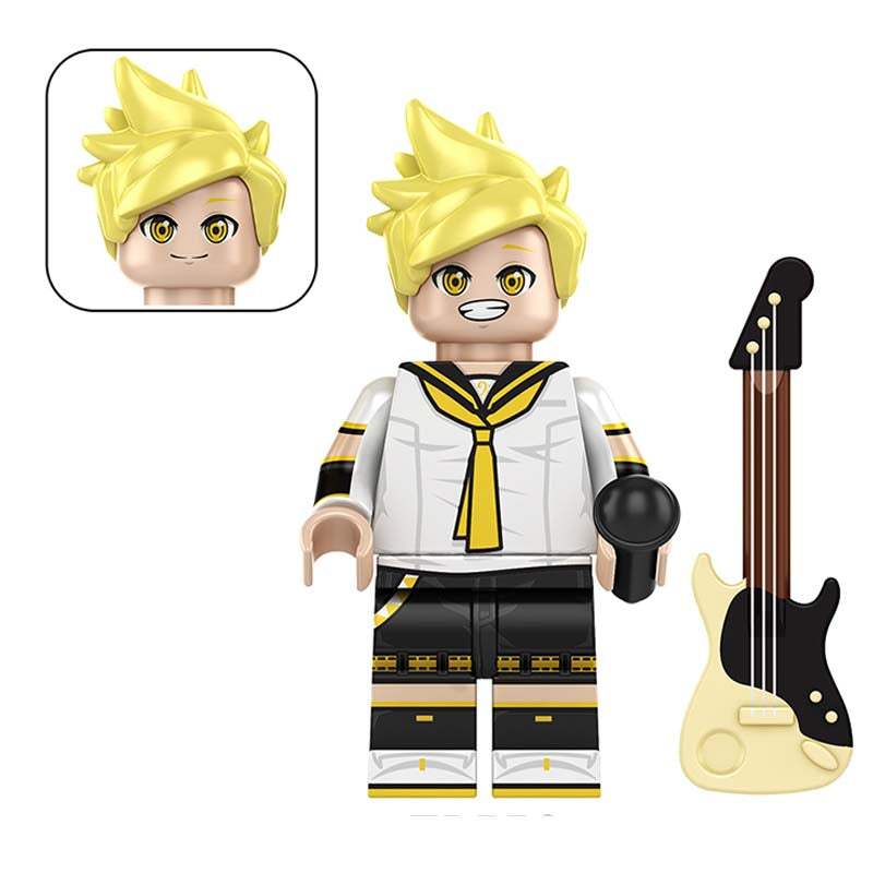 Kagamine Len Anime Minifigure | Custom Plastic Build | Vocaloid Fan Display
