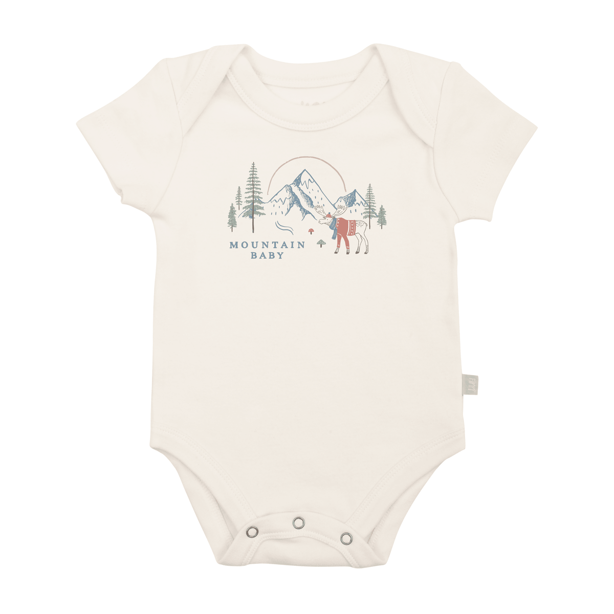 Baby Bodysuit | Organic Cotton | Graphic Mountain Design | Unisex Infant