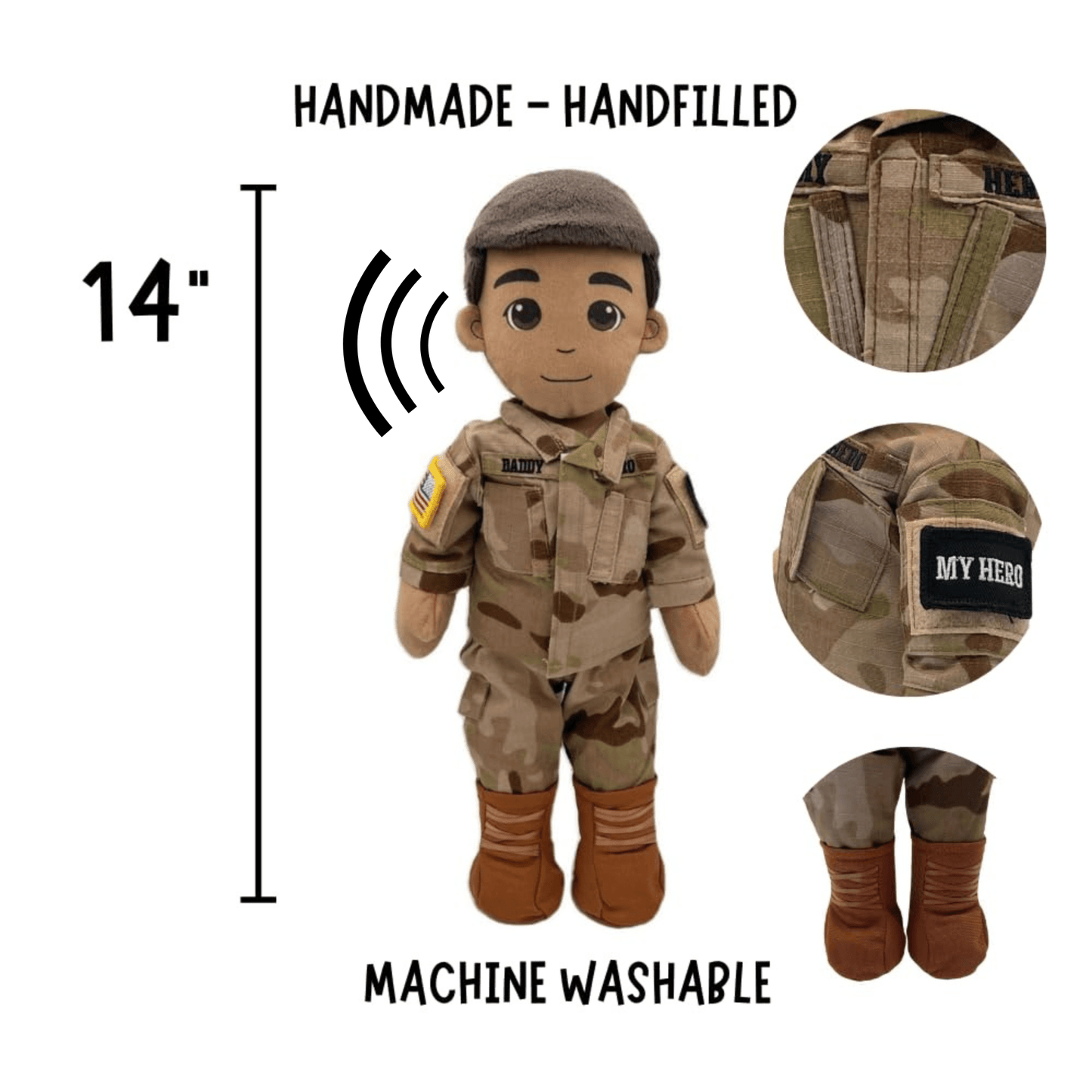  Army Soldier Daddy Doll Custom Recordable Keepsake 