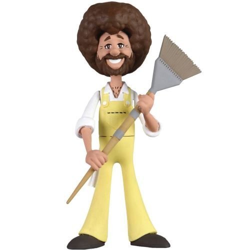 Bob Ross Action Figure Overalls 6 Inch NECA Posable Toy