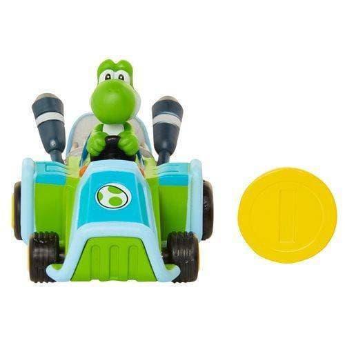 Mario Coin Racers Yoshi Die Cast Kart Wheelies 360s - ToylandEU