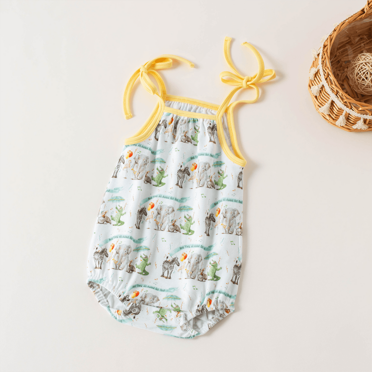 And They All Asked for You | Organic Cotton Shoulder-Tie Onesie | Nola Tawk