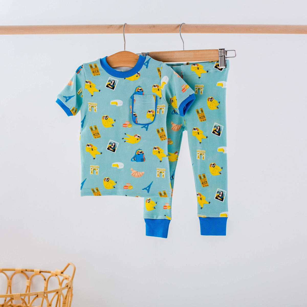 Aya & Pete in Paris | Organic Cotton Kids Pajamas & Book Set | Nola Tawk