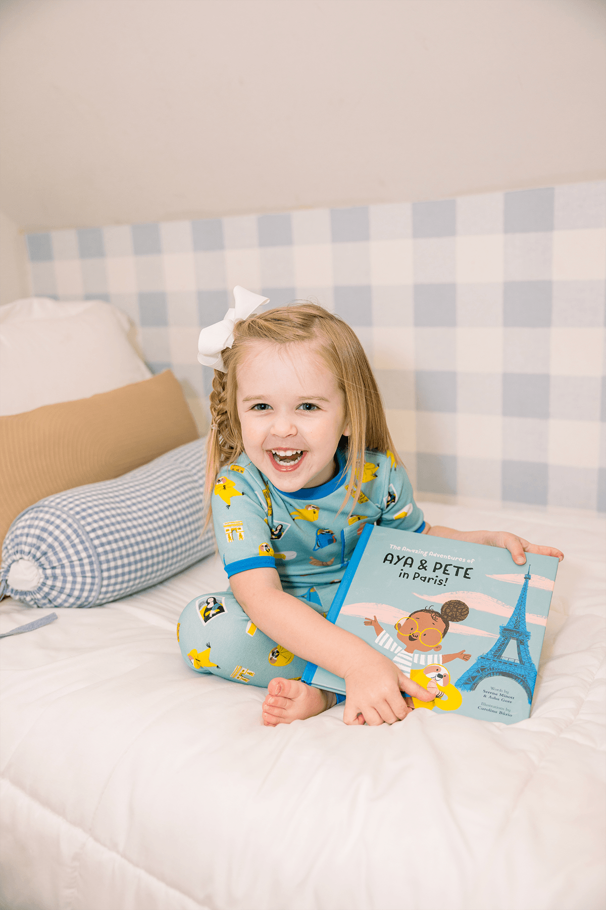 Aya & Pete in Paris | Organic Cotton Kids Pajamas & Book Set | Nola Tawk