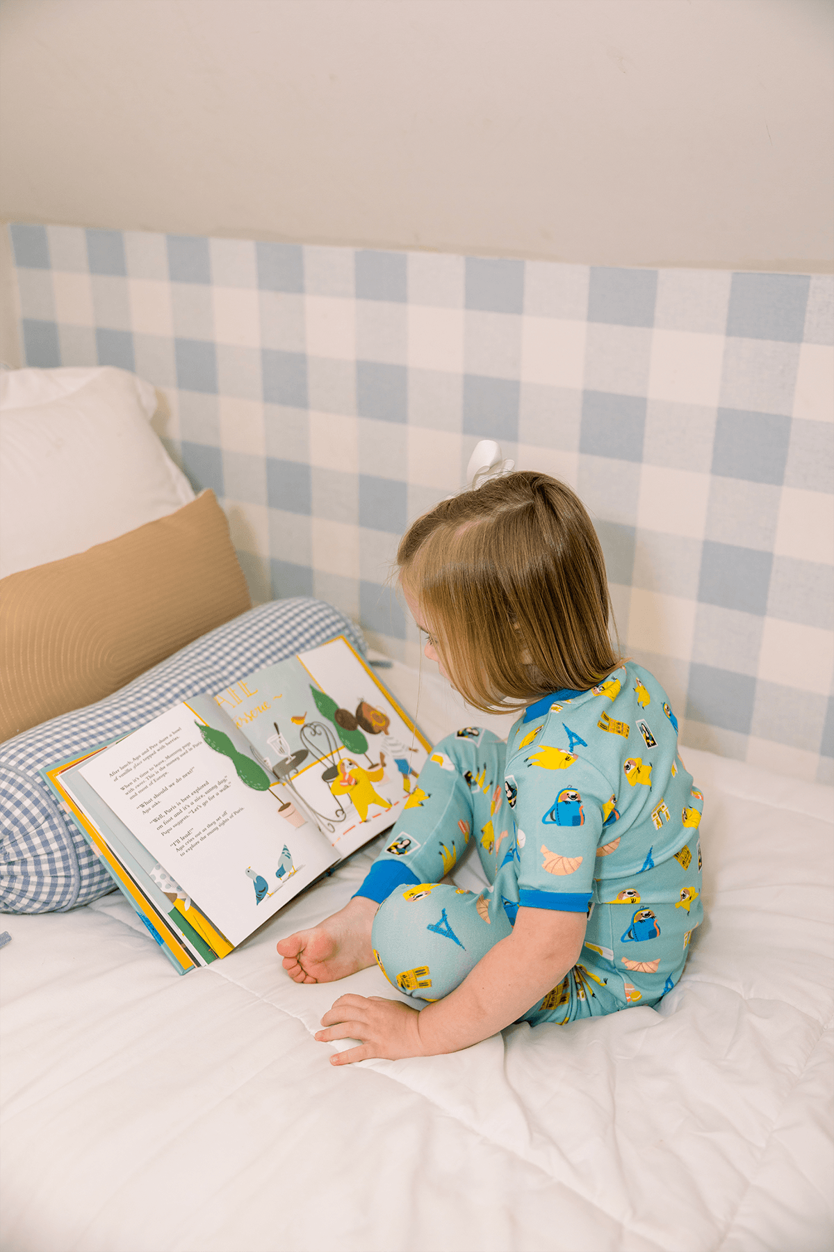 Aya & Pete in Paris | Organic Cotton Kids Pajamas & Book Set | Nola Tawk