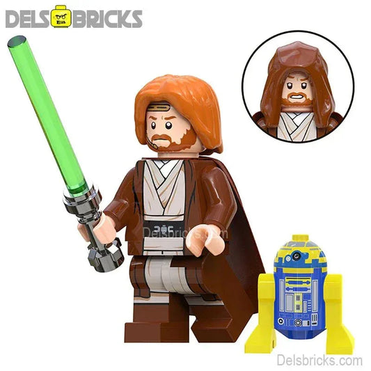 Obi Wan Kenobi with long hair Lego Star Wars Minifigures custom Toys 2 - ToylandEU