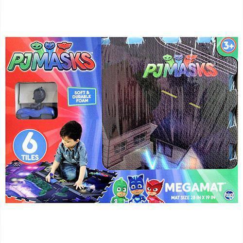 PJ Masks Interlocking Floor Mat Puzzle Set Buildable 6 Tiles - ToylandEU