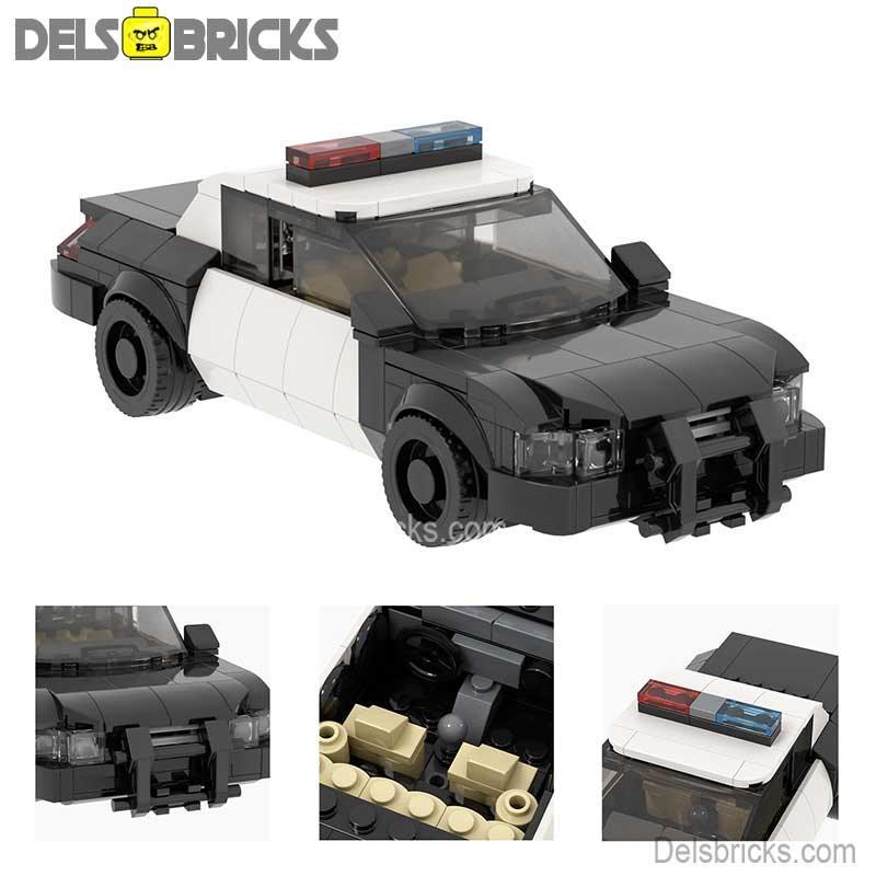 Police Squad Car 293 piece Lego Minifigures Custom Toys - ToylandEU