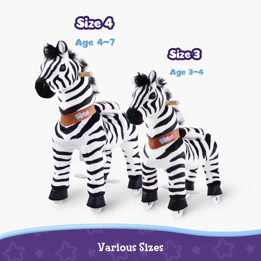 Model U® Zebra Ride-On Toy Age 4–7 - PonyCycle, Inc.