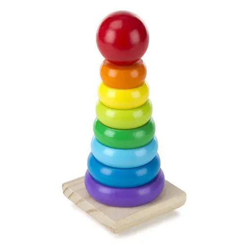 Rainbow Wooden Stacker Toy For Colorful Learning And Balance