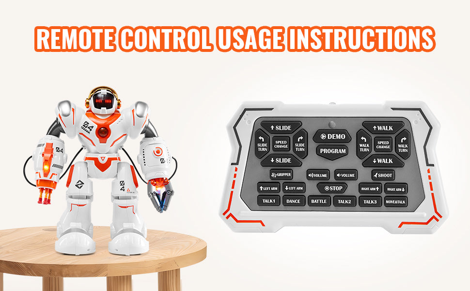 RC VEVOR Interactive Remote Control Battle Robot for Kids - Programmable Dancing and Walking Toy with Bullets